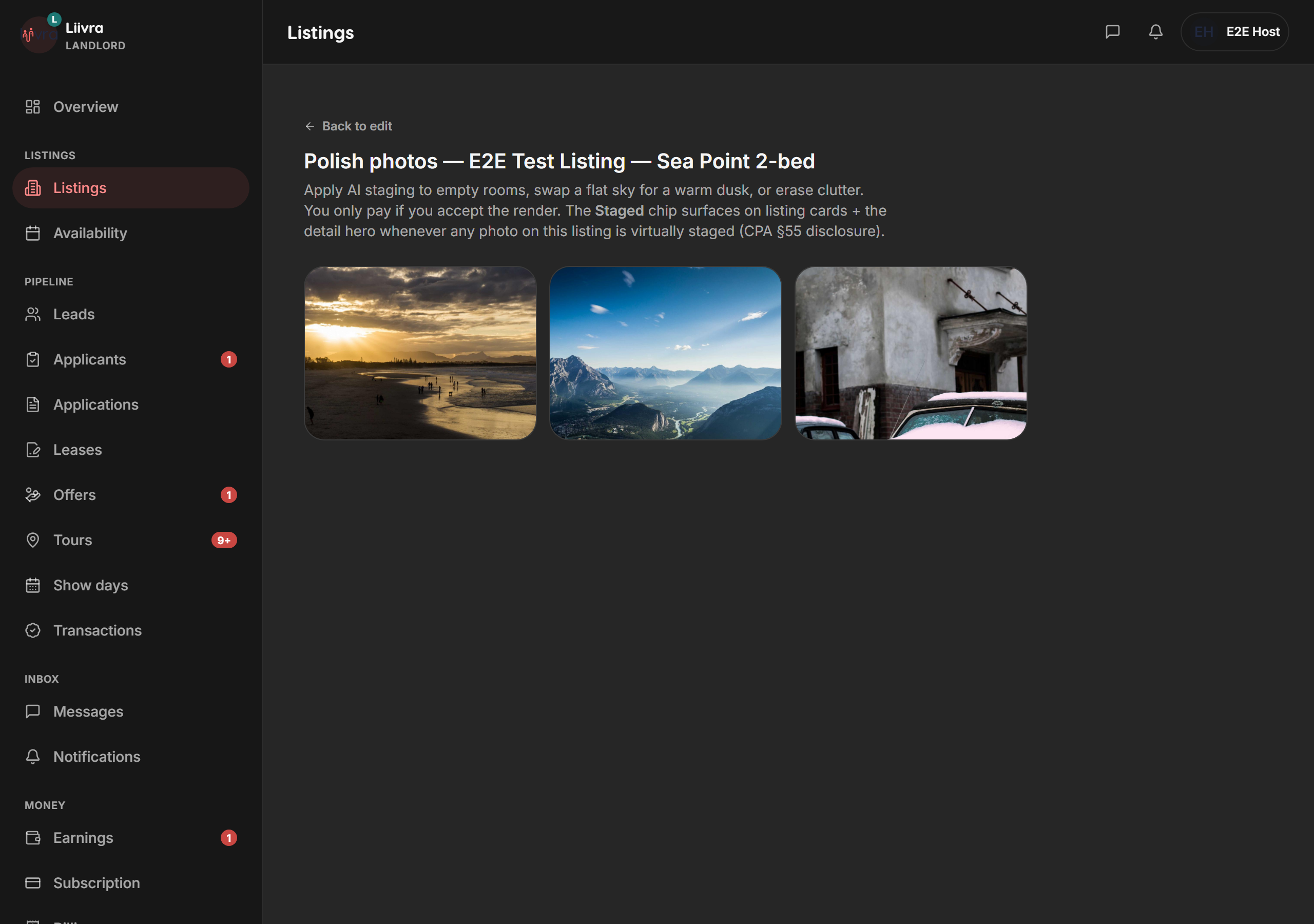 Photo polish — Liivra web (dark)