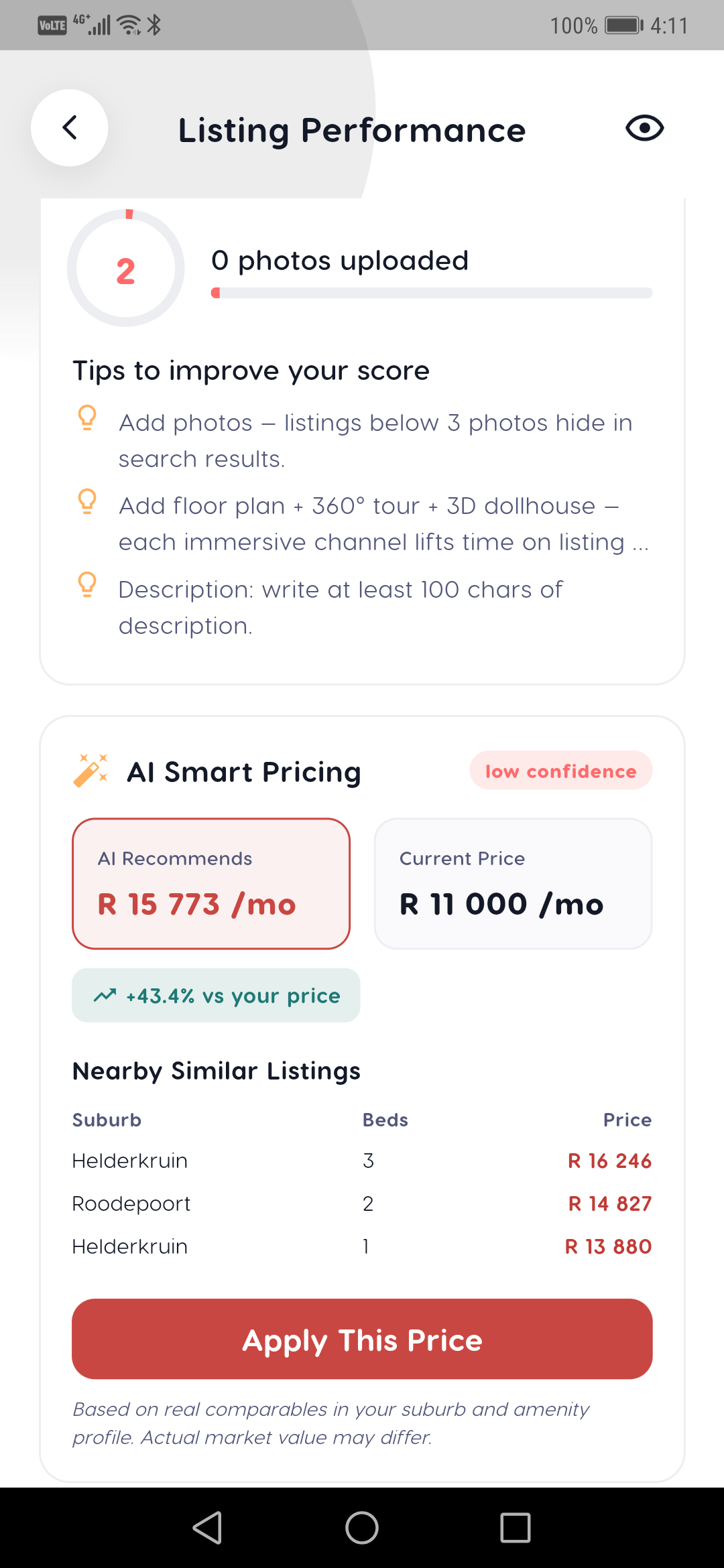 Valuation estimate — Liivra app