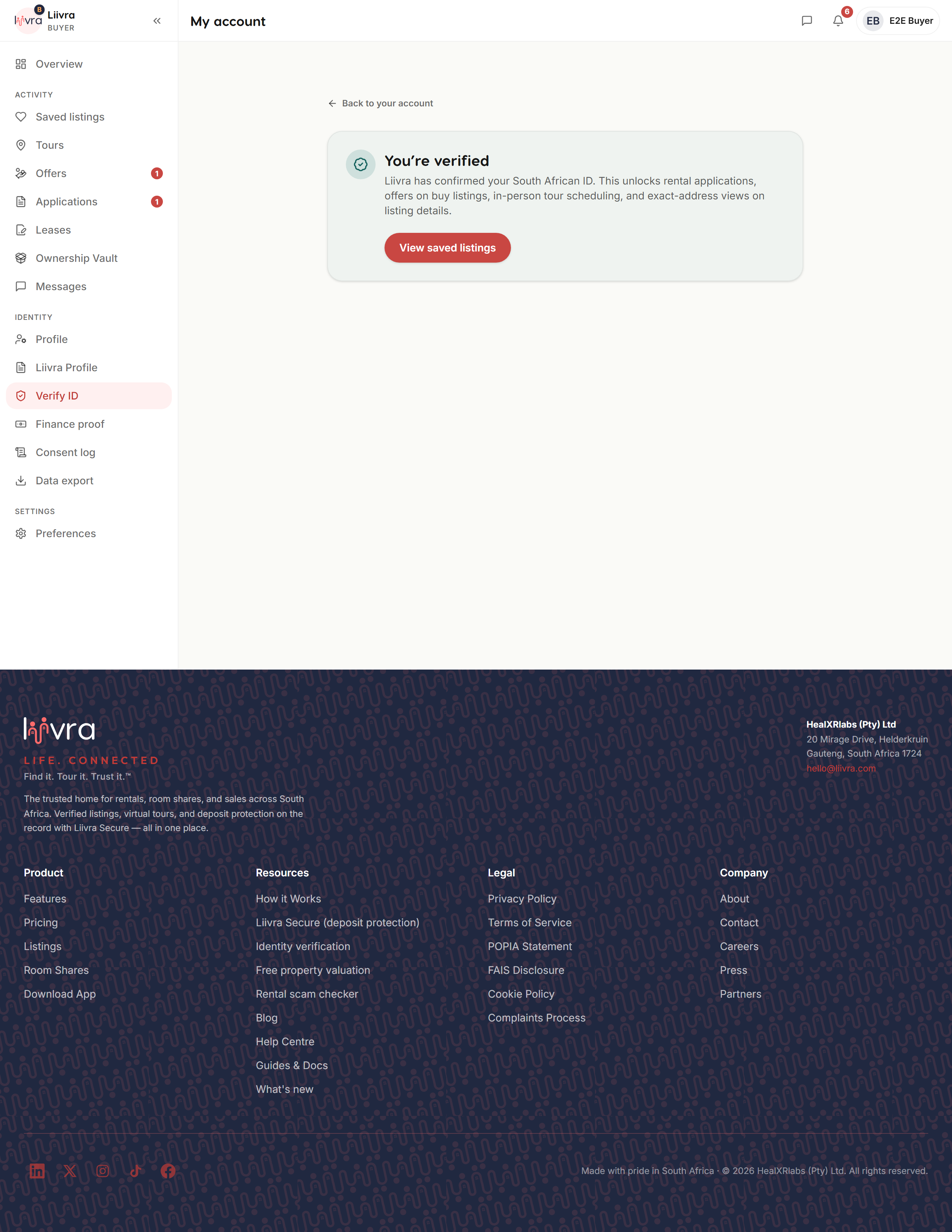 Dha check start — Liivra web