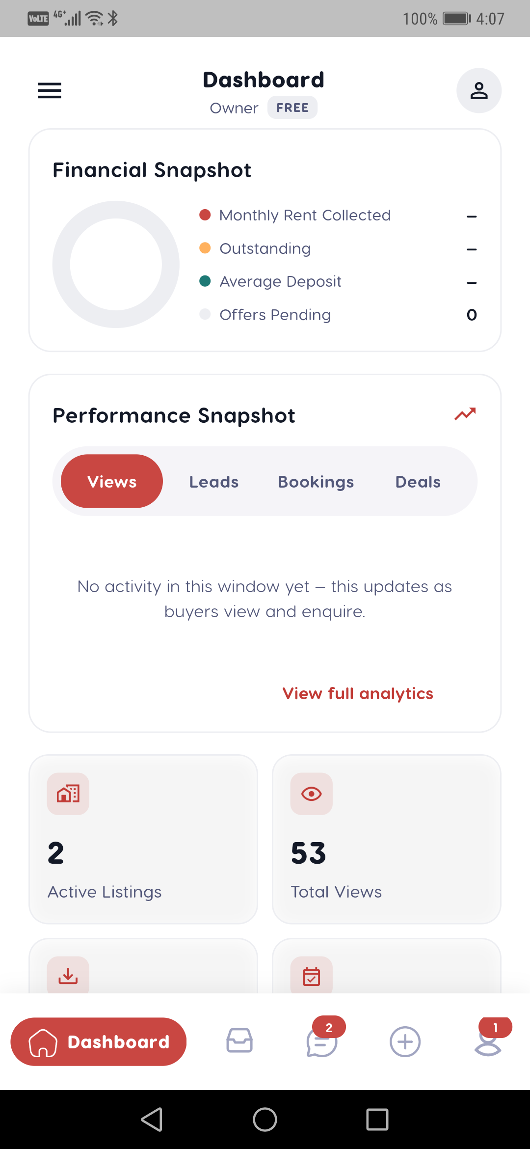 Performance snapshot chart — Liivra app