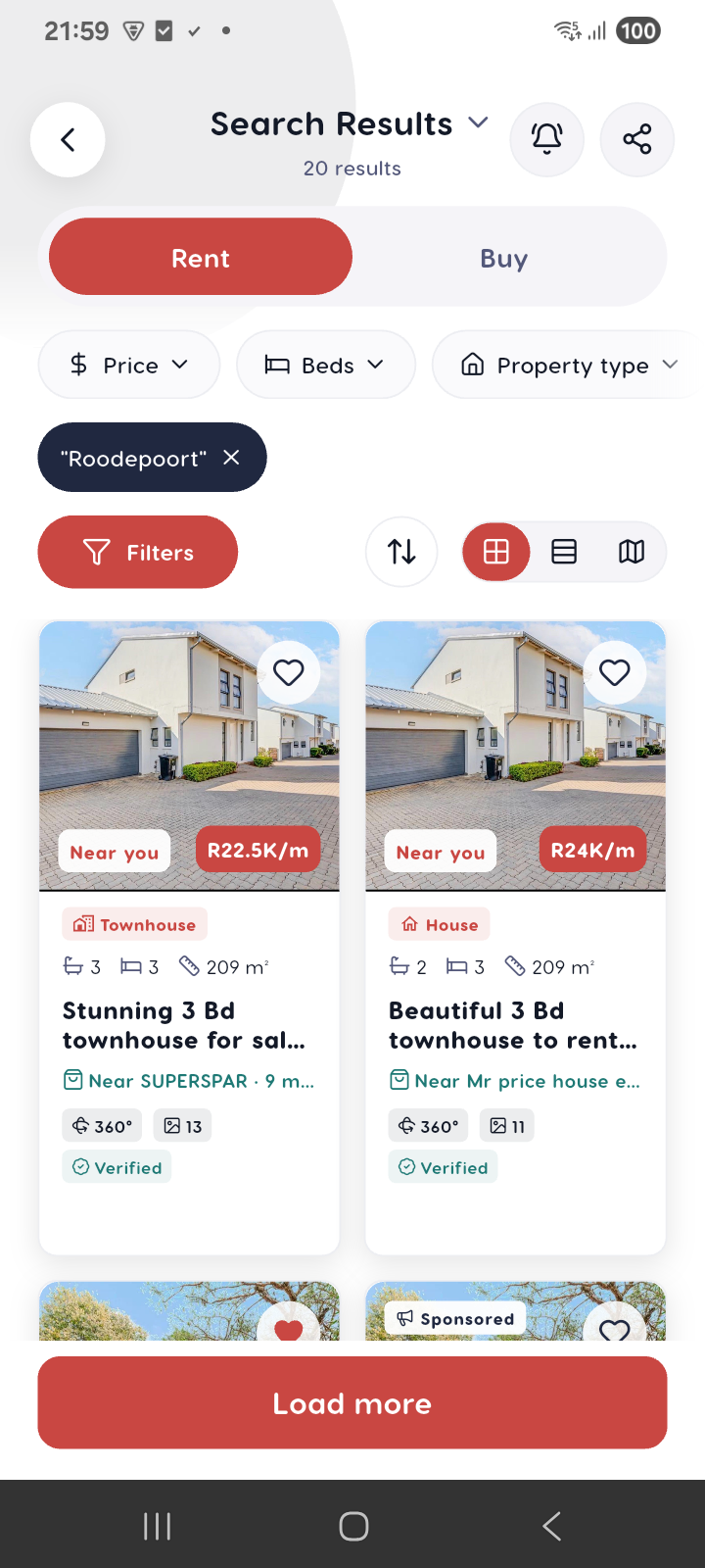 Search results — Liivra app